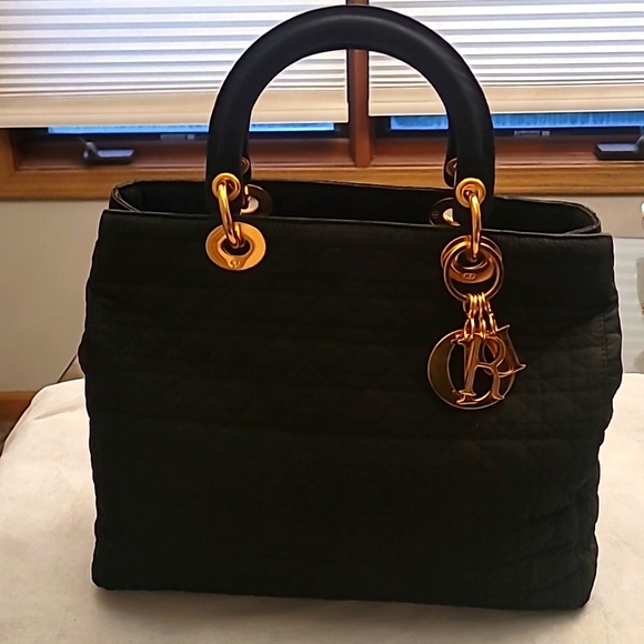 Christian Dior black nylon Lady Dior handbag - Picture 12 of 16